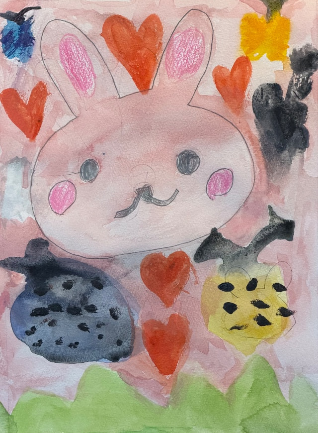 32.  かわいいウサギ