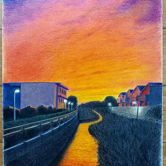 52.  夕暮れの帰り道